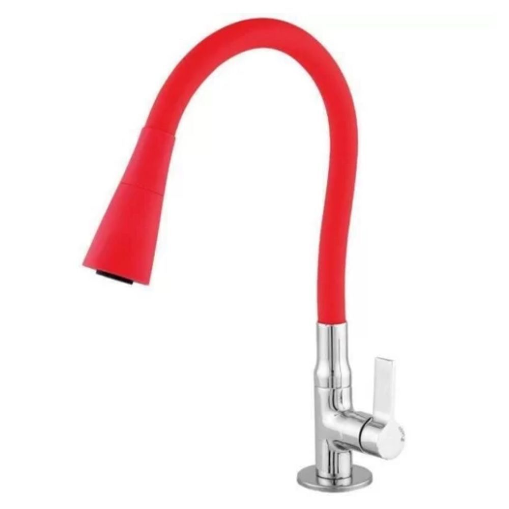 Torneira de Mesa para Cozinha Flexível 1/4 Volta 1/2 C70 Color Duo Red Leão